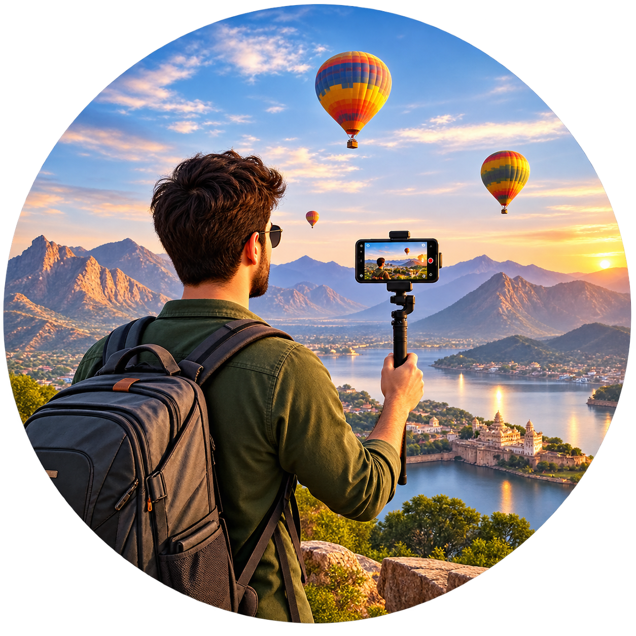 PalSafar creator filming a travel reel